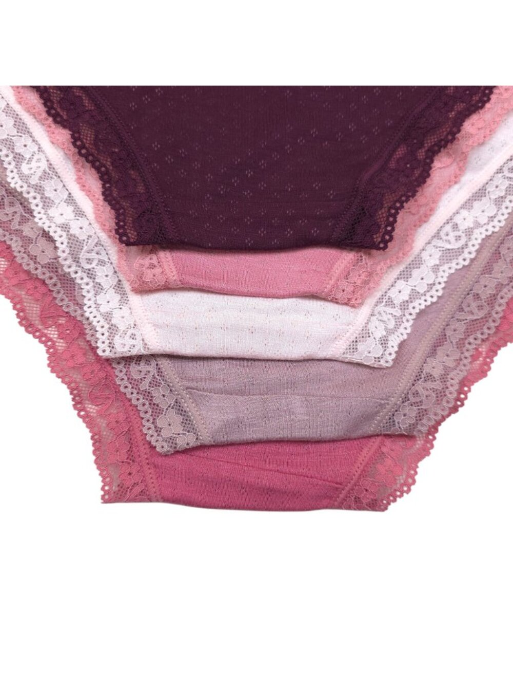 Laura Ashley Womens 5-Pack Super Soft Lace Trim Panties Briefs Size Large - Picture 2 of 15